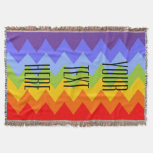 Chakras Colours II + your text Throw Blanket