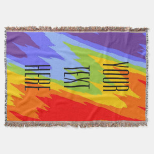 Chakras Colours VII + your text Throw Blanket