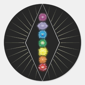 Chakras energy classic round sticker