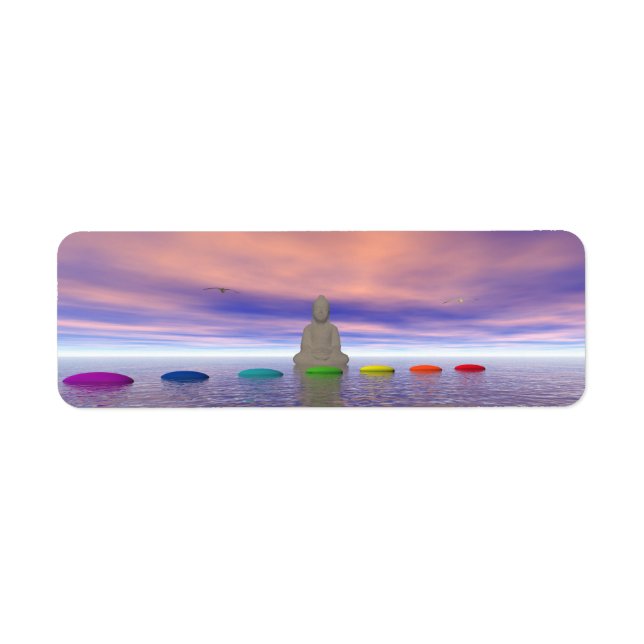chakras et bouddha blanc (Devant)