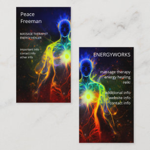 Chakras   Human Auras   Energy Healer Business Card