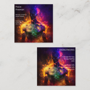 Chakras   Human Auras   Energy Healer Square Business Card