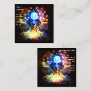 Chakras   Human Auras   Energy Healer  Square Business Card