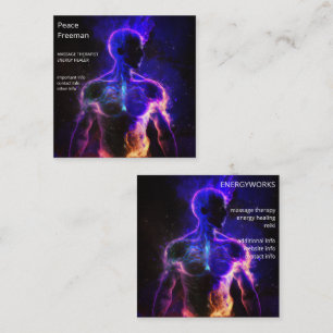 Chakras   Human Auras   Energy Healer  Square Business Card