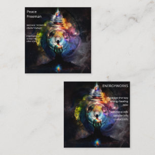 Chakras   Human Auras   Energy Healer  Square Business Card