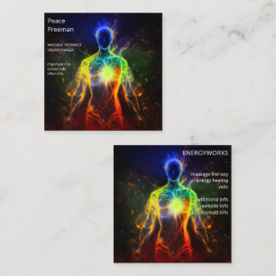 Chakras   Human Auras   Energy Healer  Square Business Card