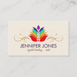 Chakras - Lotus - Energy Healing Business Card