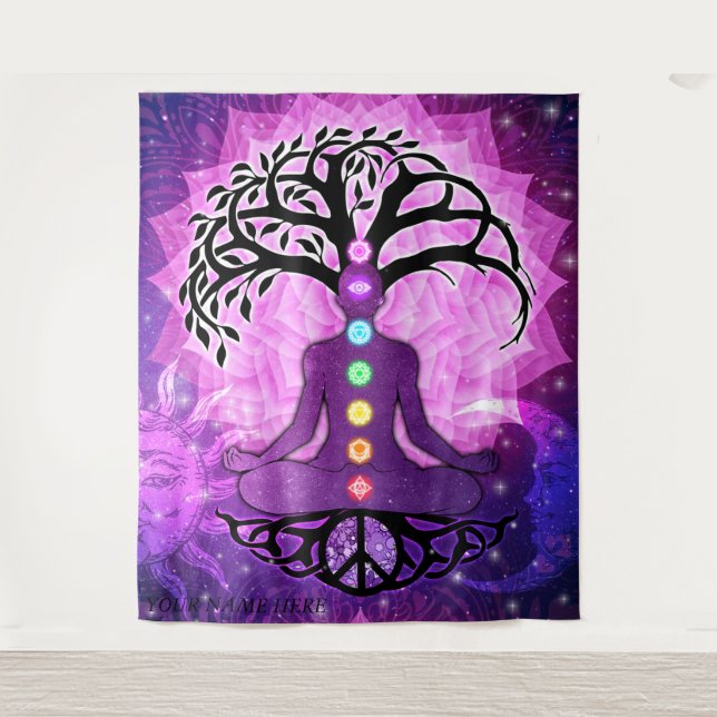 Chakras The 7 Centres of Force Essential  Tapestry (Front)