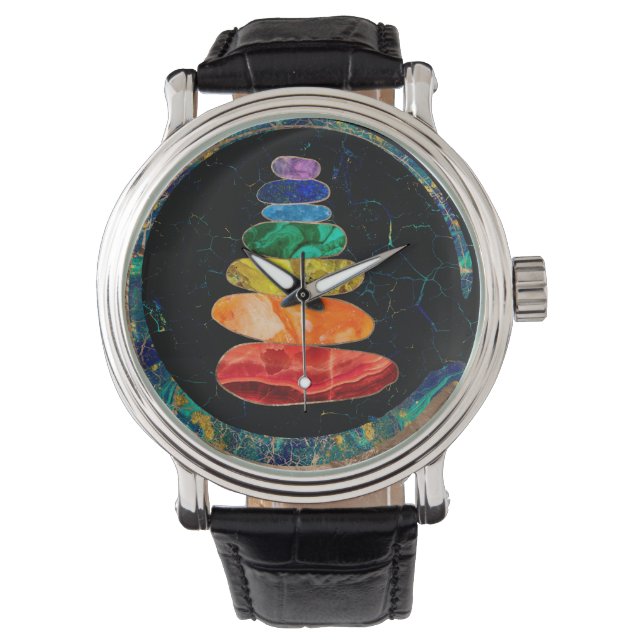 Chakras Zen Stones and Enso circle Watch (Front)