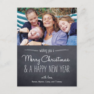 Chalboard Look Christmas Carte postale