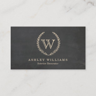 Chalboard Style Monogrammes Cartes de visite