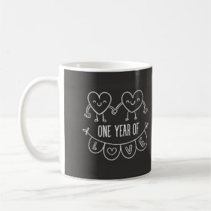 Chalboard tiré à la main 1er Anniversaire Mug