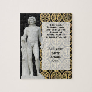 Chalcedonian Black Invitation Jigsaw Puzzle