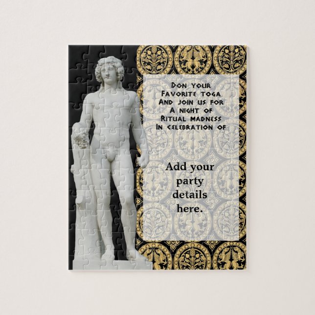 Chalcedonian Black Invitation Jigsaw Puzzle (Vertical)