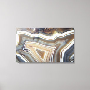 Chalcedony, a variety of Quartz known as Banded Ag Canvas Print