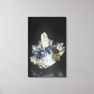 Chalcopyrite on Quartz, Romania Canvas Print
