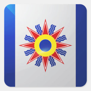 Chaldea square glossy flag sticker