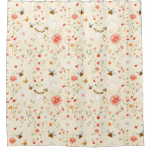 Chalet de Whimsical rideau de douche - Nature