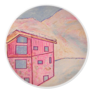 Chalet Snow Ceramic Knob