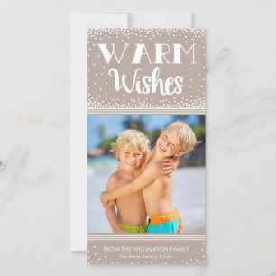 Chaleureux Carte photo de vacances / Beige