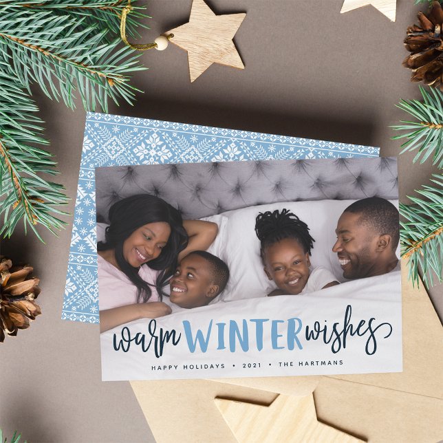 Chaleureux désir d'hiver | Carte photo de vacances (Créateur téléchargé)