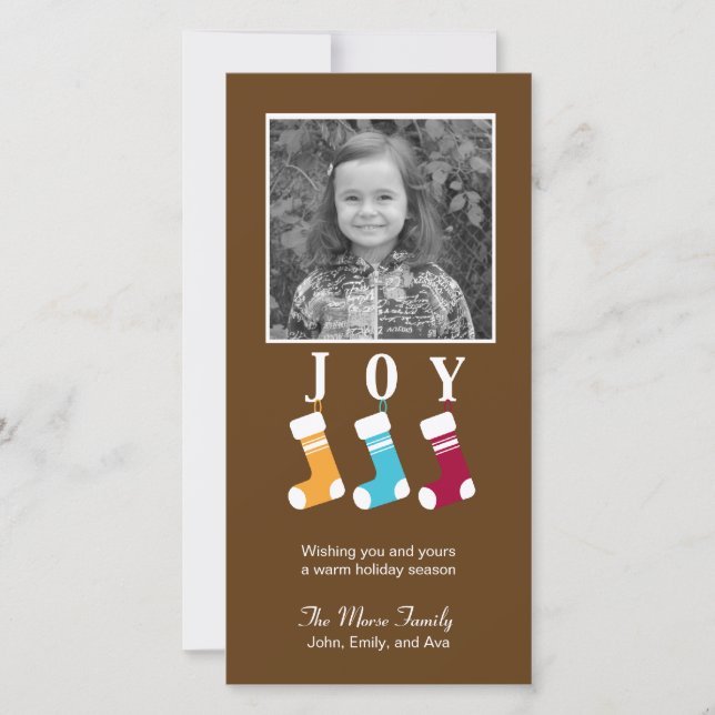 Chaleureux et cosy Carte photo de Noël (Devant)