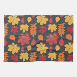 Chaleureux orange Brown rouge automne serviette de