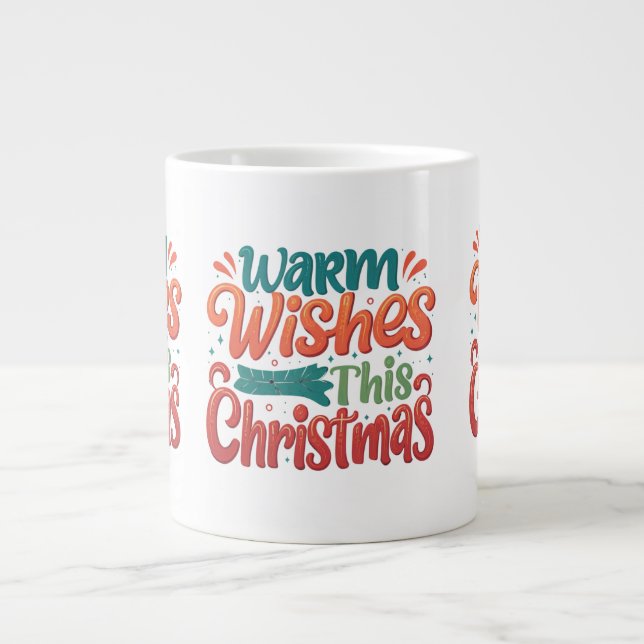 Chaleureux voeux ce Noël - Spécialité Jumbo Mug (Devant)