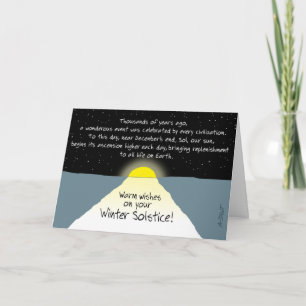 Chaleureux voeux sur votre solstice d'hiver! Carte