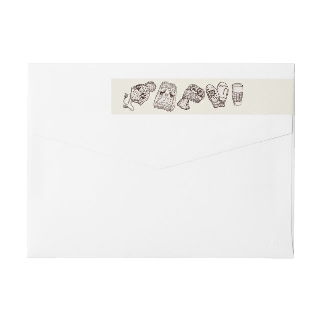 Chaleurs Vacances Essentials Étiquette de adresse (Dos)