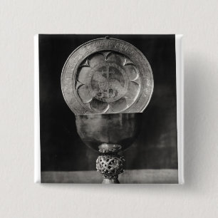 Chalice and Eucharist Plate 2 Inch Square Button
