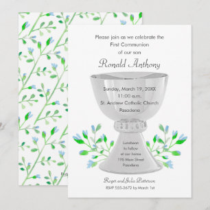 Chalice Boy Invitations de première communion