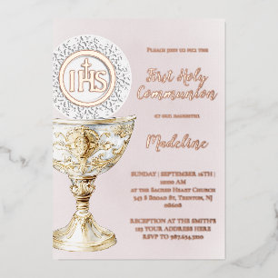 Chalice Host First Communion girl