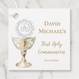 Chalice Host First Holy Communion Favour Tags