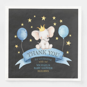 chalk baby elephant STARS BALLOONS Napkin