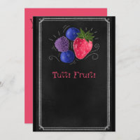 Chalk blackboard strawberry Tuti fruiti   