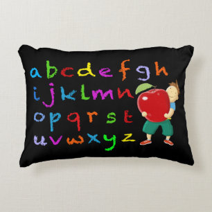 Chalk Board Alphabet Decorative Pillow