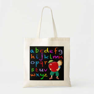 Chalk Board Alphabet Tote Bag