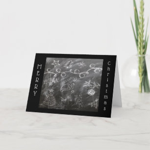 Chalk board Merry Christmas Holiday Card