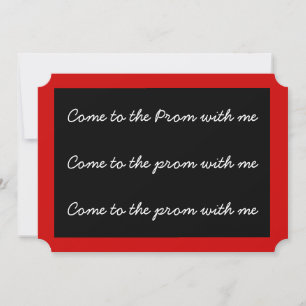 Chalk Board Prom Invite