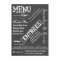 Chalk Board Typography Wedding Menu