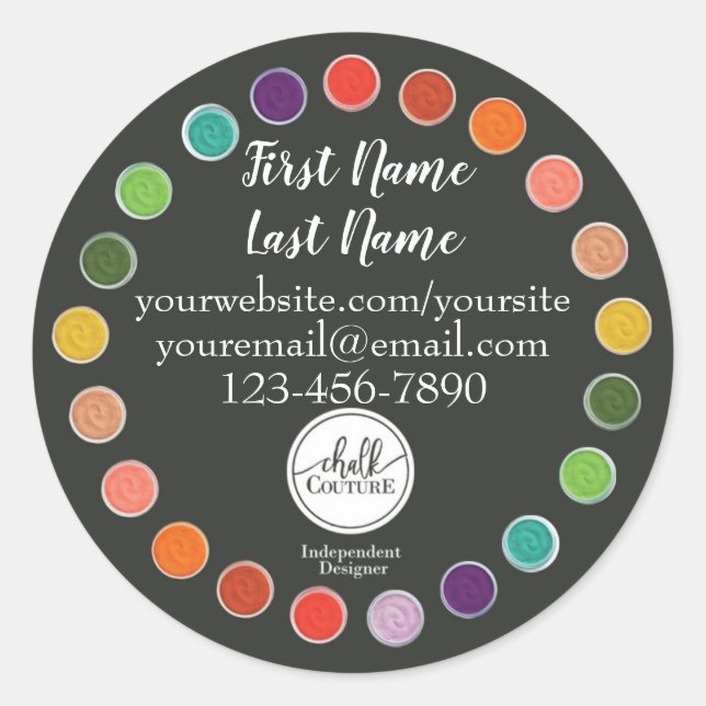 Chalk Couture Paste Palette Classic Round Sticker (Front)