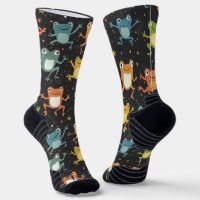 Chalk de petite grenouille tirant Motif Chaussette