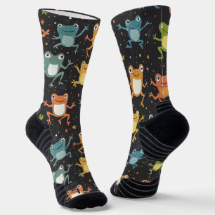Chalk de petite grenouille tirant Motif Chaussette