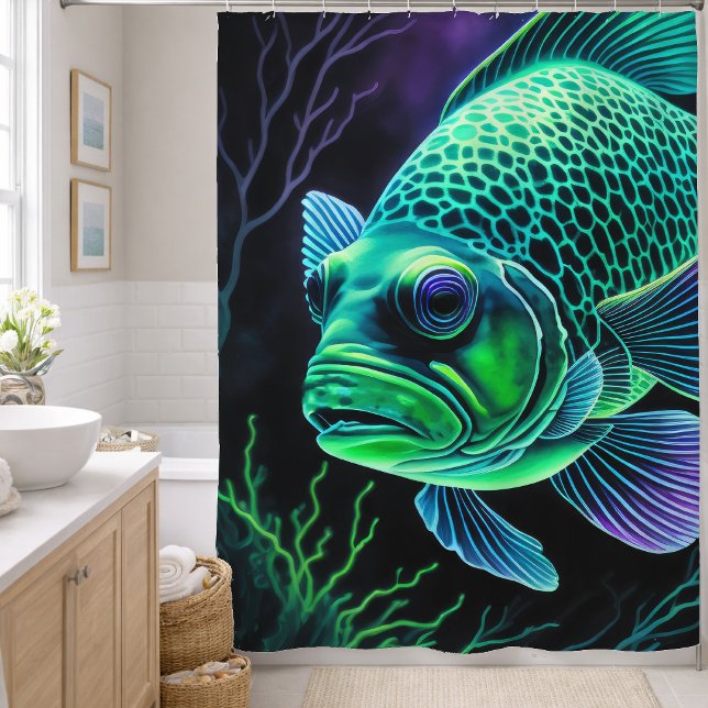 Chalk Drawing of Fish on Black Green (Creator Uploaded)
