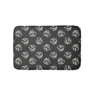 Chalk Drawn Sailboat Pattern Bath Mat