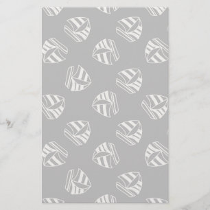 Chalk Drawn Sailboat Pattern Stationery