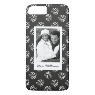 Chalk Drawn Sailboat Pattern   Your Photo & Name iPhone 8 Plus/7 Plus Case