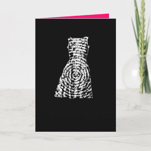 Chalk Dress Fashion Greeting Card (Colour Options)