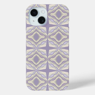 Chalk Grey Lavender Octagon Star Geometric Design iPhone 15 Case